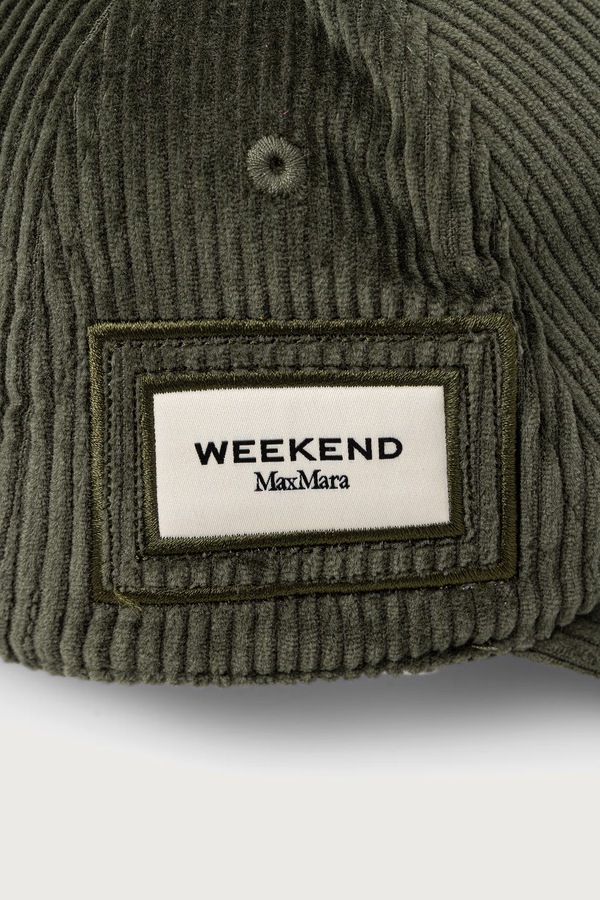Кепка жіноча вельветова Weekend Max Mara WKARAGNO колір зелений фото 3
