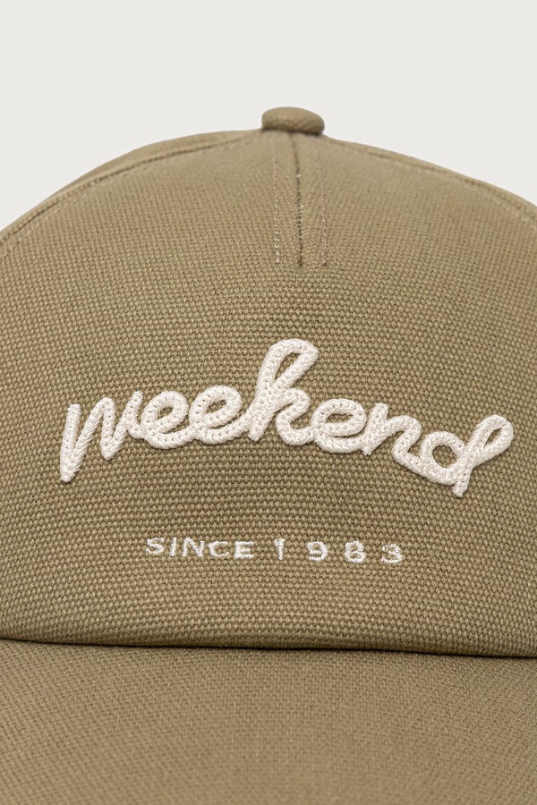 Бейсболка жіноча бавовняна Weekend Max Mara WKAELFI колір зелений фото 2