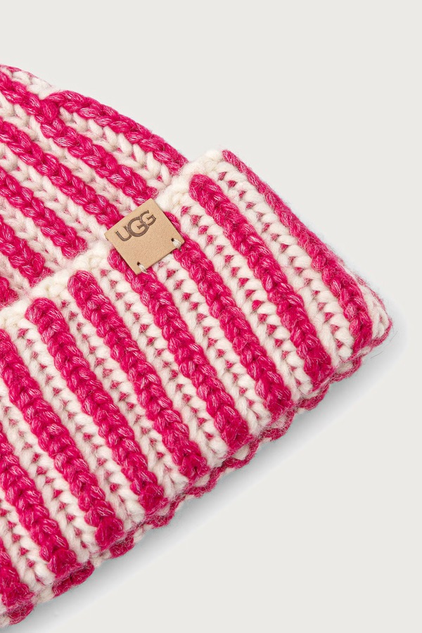 Шапка beanie жіноча з додаванням вовни UGG колір білий фото 3