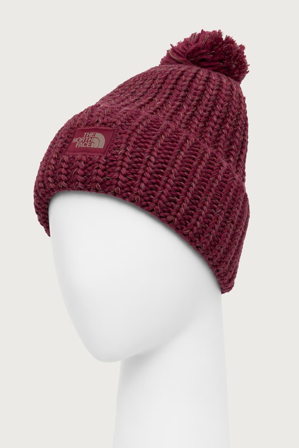 Шапка beanie жіноча The North Face Chunky колір бордовий фото 3