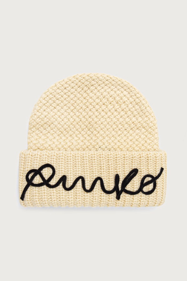 Шапка beanie женская Pinko цвет желтый