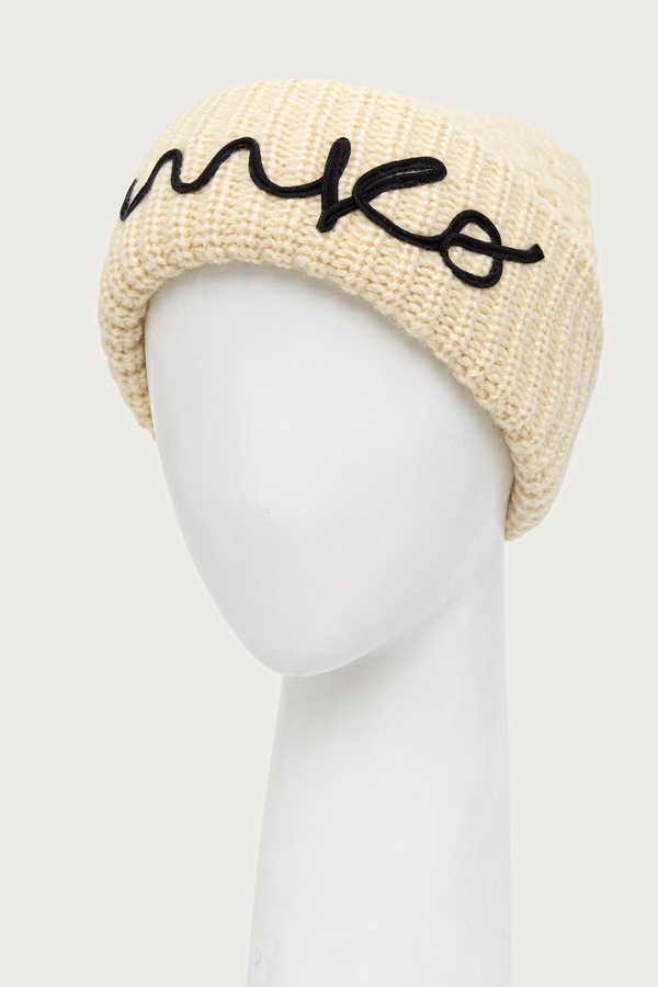 Шапка beanie жіноча Pinko колір жовтий
