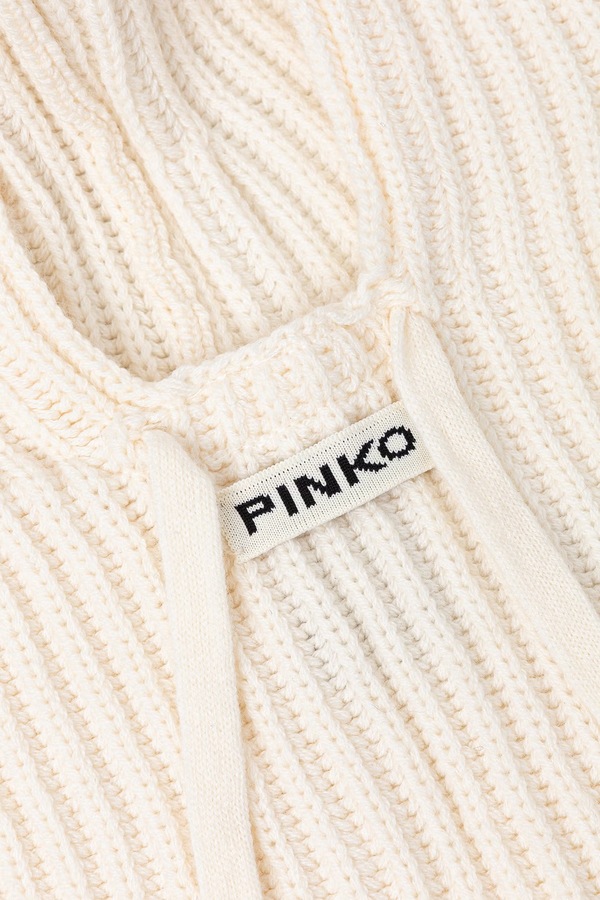 Капор жіночий з вовною Pinko колір бежевий фото 2