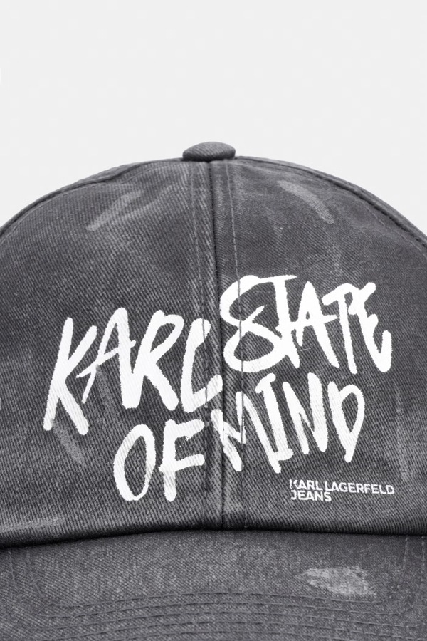 Бейсболка жіноча джинсова Karl Lagerfeld Jeans колір сірий