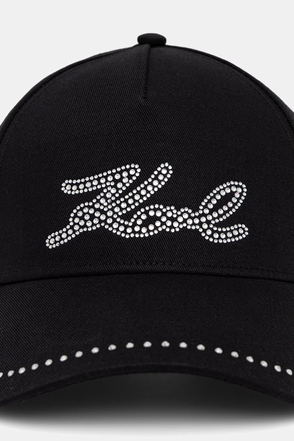 Кепка женская хлопковая Karl Lagerfeld K/SIGNATURE цвет черный