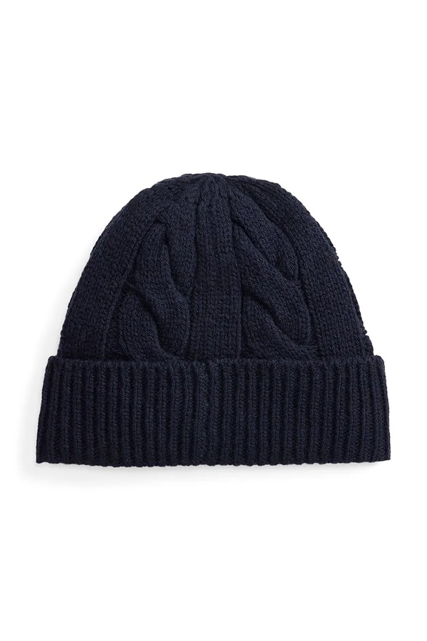 Шапка beanie жіноча Polo Ralph Lauren колір темно-синій