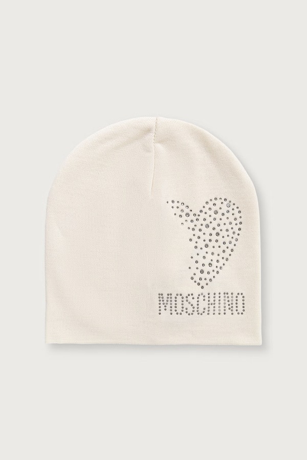 Шапка женская шерстяная Moschino цвет бежевый