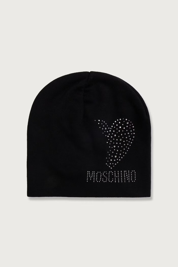 Шапка жіноча вовняна Moschino колір чорний