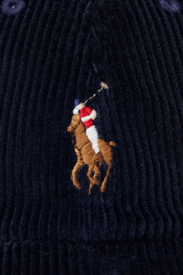 Кепка жіноча вельветова Polo Ralph Lauren колір темно-синій фото 2