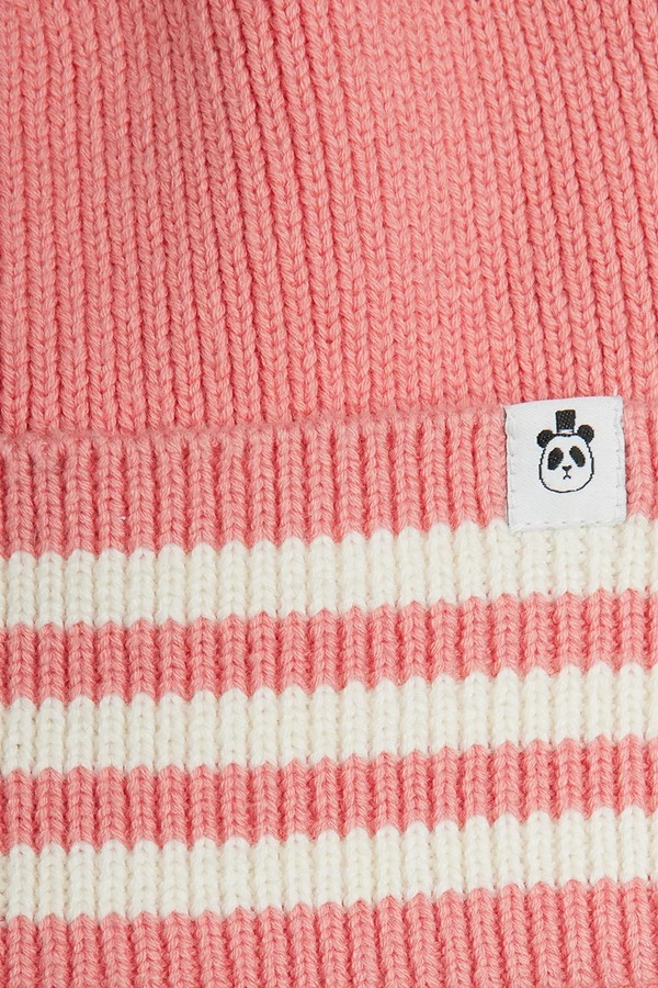 Шапка beanie дитяча з додаванням вовни Mini Rodini колір рожевий