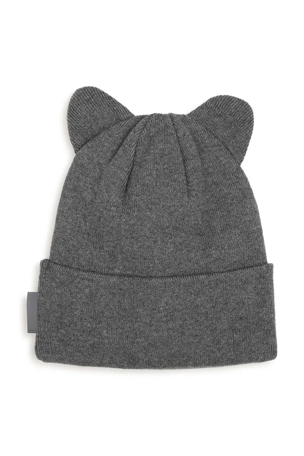 Шапка beanie дитяча з бавовною Karl Lagerfeld колір сірий
