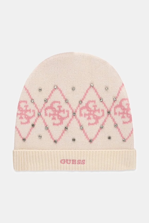 Шапка дитяча Guess колір бежевий