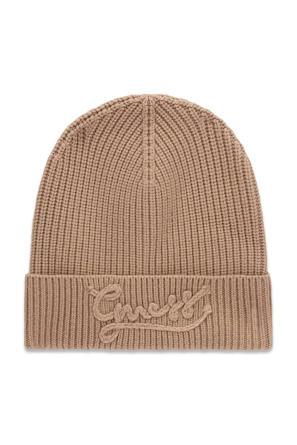 Шапка beanie дитяча Guess колір бежевий