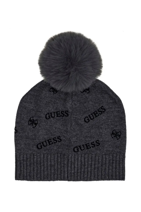 Шапка с помпоном детская Guess цвет серый