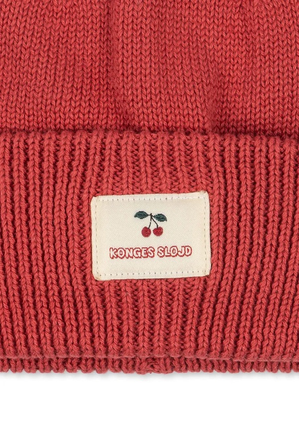 Шапка beanie детская хлопковая Konges Sløjd AVELY BEANIE цвет розовый фото 2