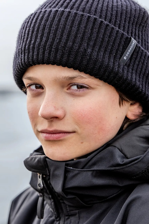 Шапка beanie дитяча Didriksons BUZ KIDS BEANIE колір чорний фото 3