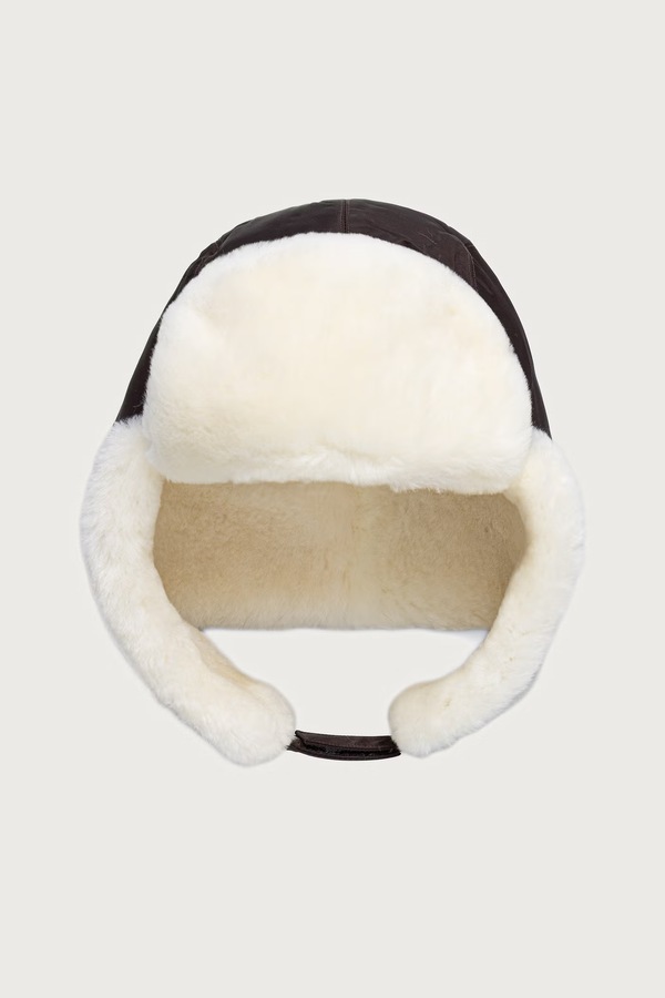 Вушанка дитяча шкіряна Emu Australia Aviator Hat колір коричневий