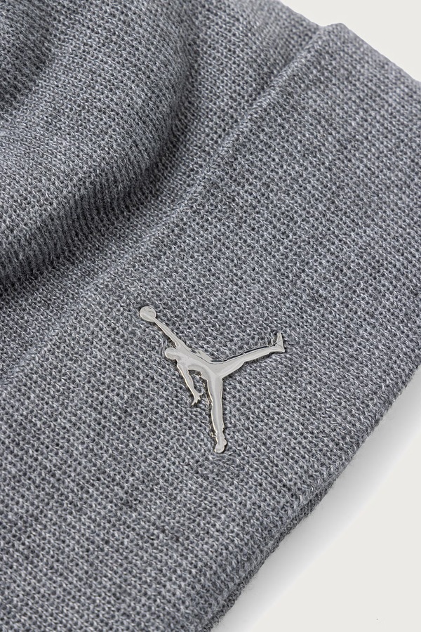 Шапка beanie дитяча з бавовною Jordan колір сірий фото 2