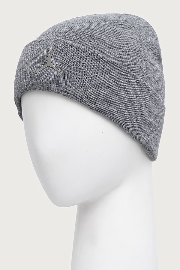 Шапка beanie дитяча з бавовною Jordan колір сірий фото 3