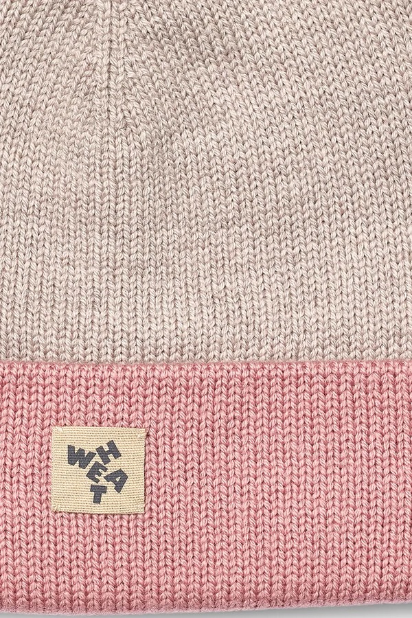 Шапка beanie дитяча із мериносової вовни Wheat колір бежевий фото 2