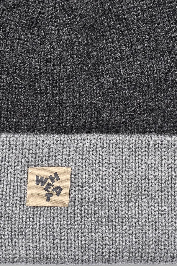 Шапка beanie дитяча із мериносової вовни Wheat колір сірий фото 2