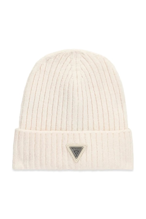 Шапка beanie дитяча Guess колір бежевий