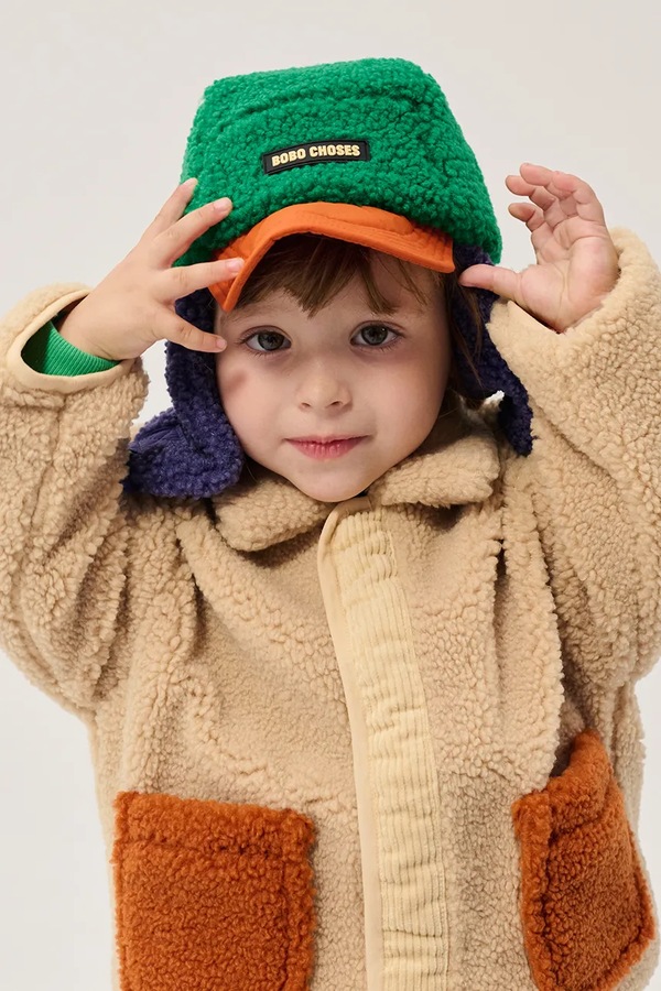 Вушанка дитяча Bobo Choses колір зелений фото 3