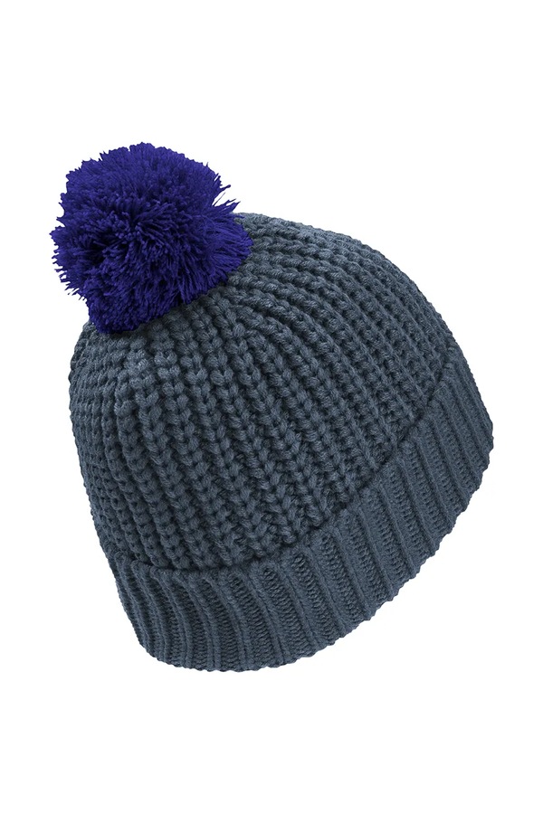 Шапка з помпоном дитяча Jack Wolfskin POMPOM колір темно-синій