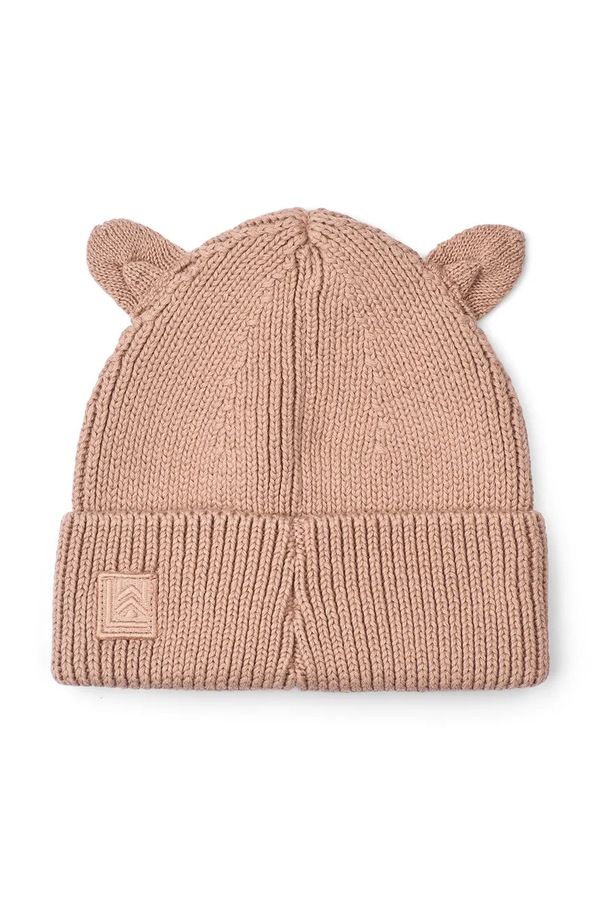 Шапка дитяча бавовняна Liewood Gina Beanie w Cat Embroidery колір рожевий фото 2