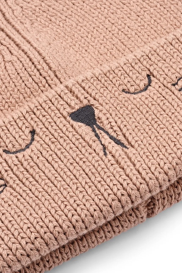 Шапка дитяча бавовняна Liewood Gina Beanie w Cat Embroidery колір рожевий фото 3