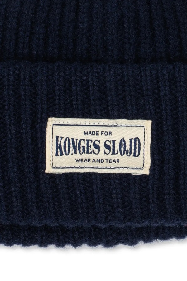 Шапка beanie дитяча бавовняна Konges Sløjd BASIL BEANIE колір темно-синій фото 2