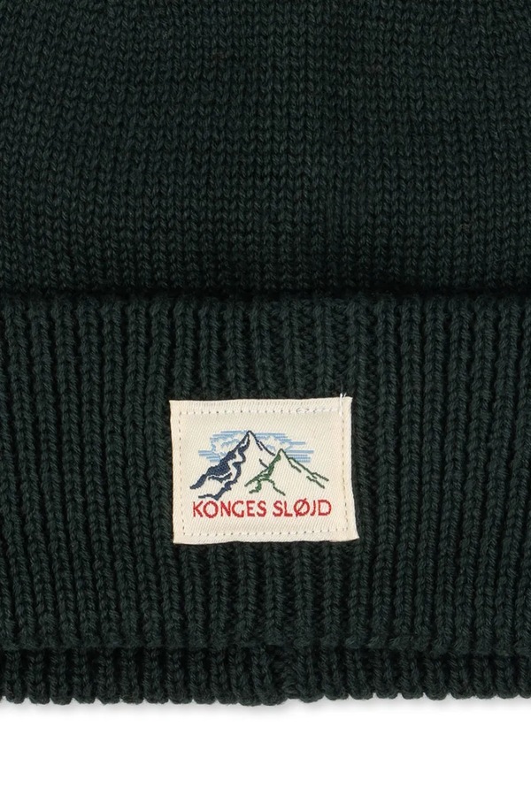 Шапка beanie детская хлопковая Konges Sløjd AVELY BEANIE цвет зеленый фото 2