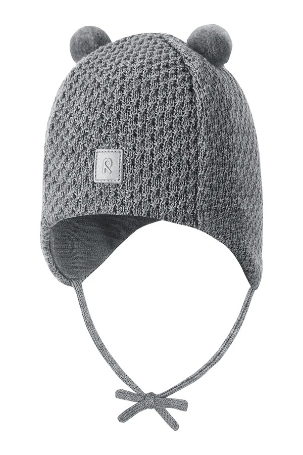Шапка beanie детская из мериносовой шерсти Reima Sumu цвет серый