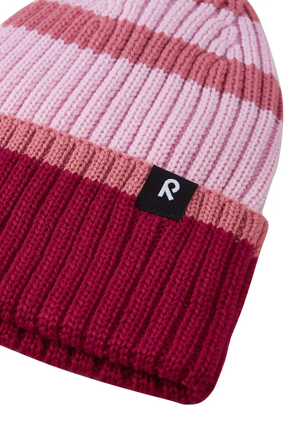 Шапка beanie детская с мериносовой шерстью Reima Vilpas цвет розовый фото 2