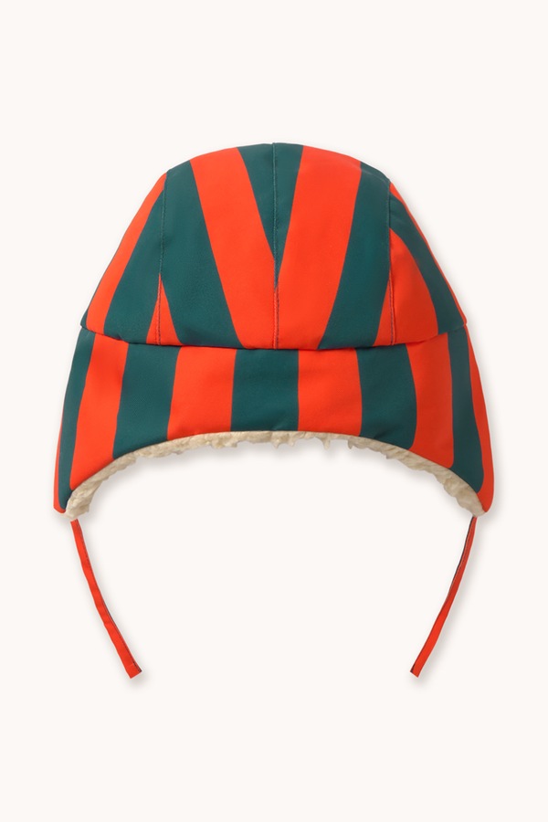Вушанка дитяча Tinycottons RED STRIPES CHAPKA колір червоний фото 2