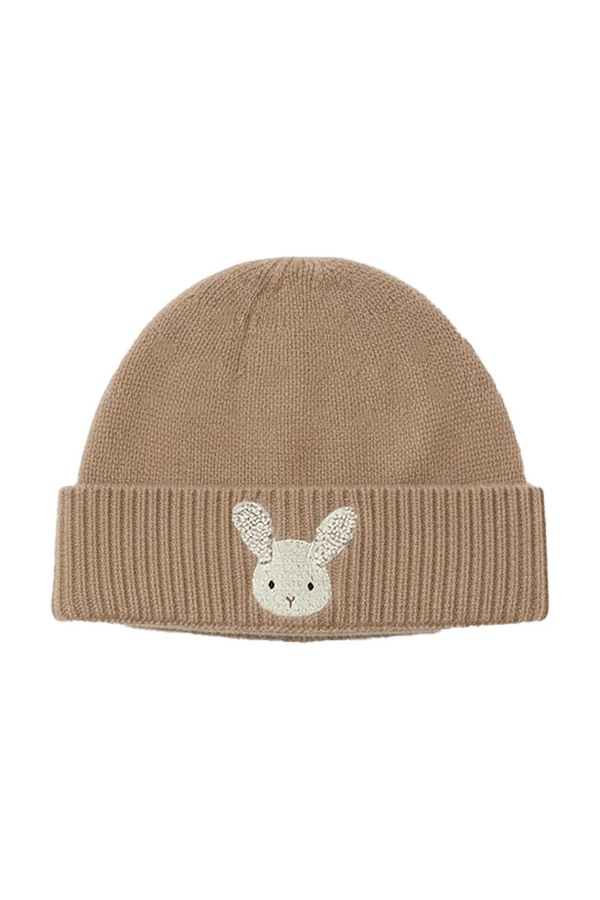 Шапка дитяча вовняна Donsje Evaran Merino Wool Hat Fluffy Bunny колір коричневий