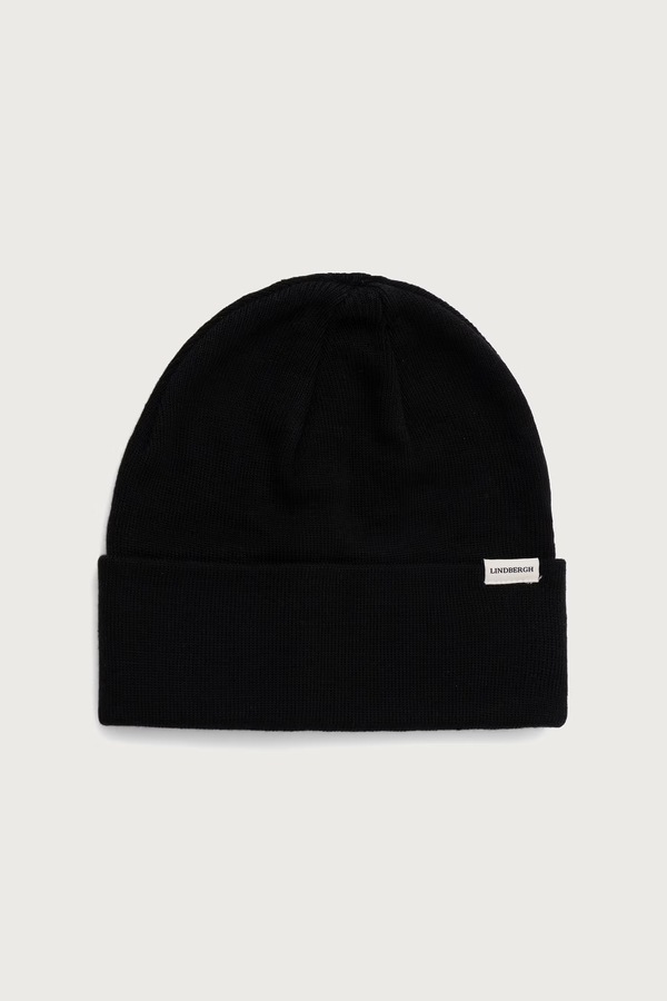 Шапка beanie чоловіча Lindbergh колір чорний