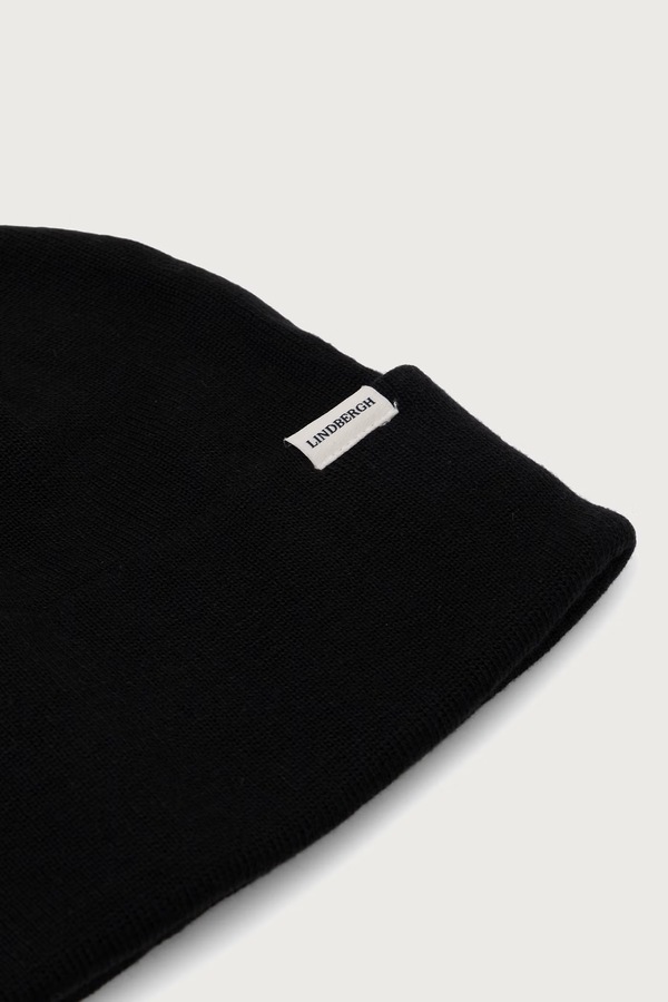 Шапка beanie чоловіча Lindbergh колір чорний фото 2