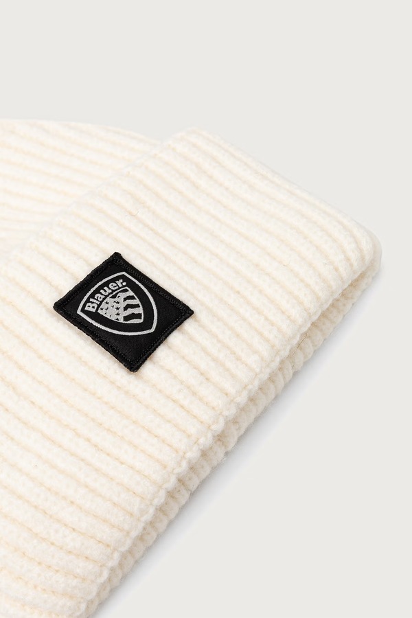 Шапка beanie чоловіча з додаванням вовни Blauer колір бежевий фото 3