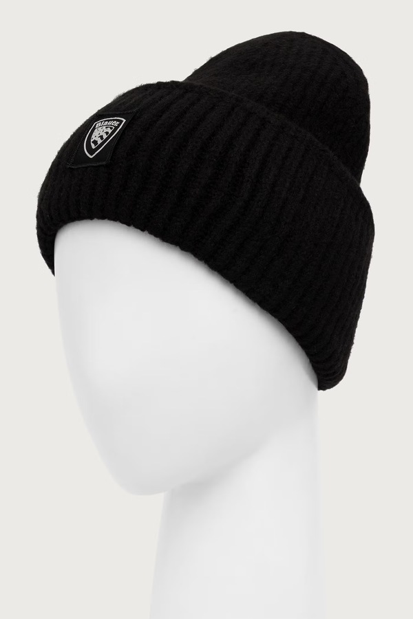 Шапка beanie чоловіча з додаванням вовни Blauer колір чорний фото 2
