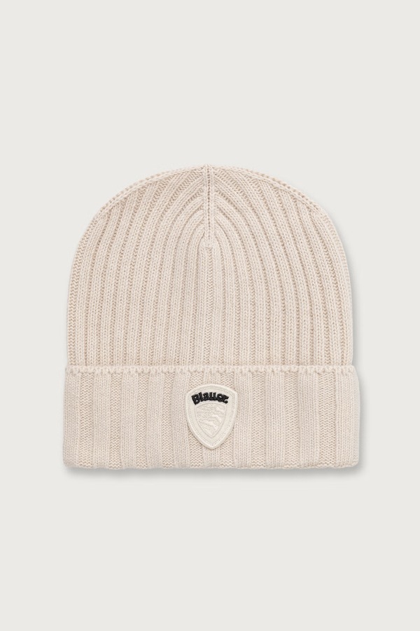 Шапка beanie мужская из добавлением шерсти Blauer цвет бежевый