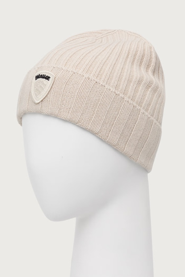 Шапка beanie мужская из добавлением шерсти Blauer цвет бежевый