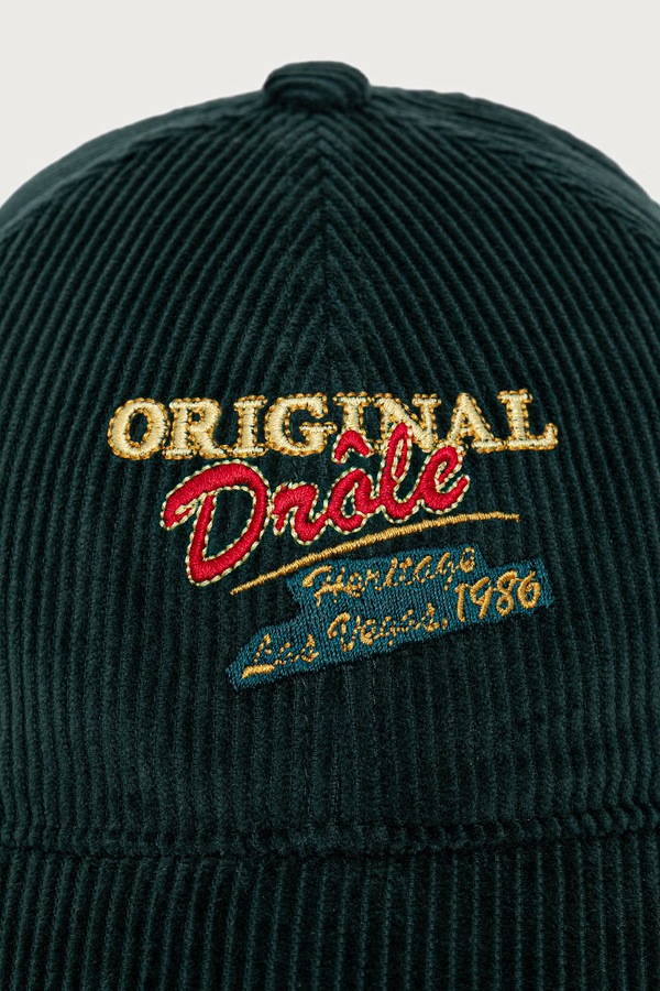 Кепка мужская вельветовая Drôle de Monsieur Original Drule Corduroy цвет зеленый