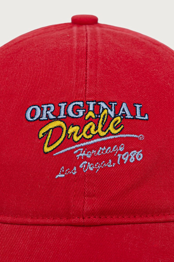 Кепка мужская хлопковая Drôle de Monsieur Original Drole Embroidered цвет красный