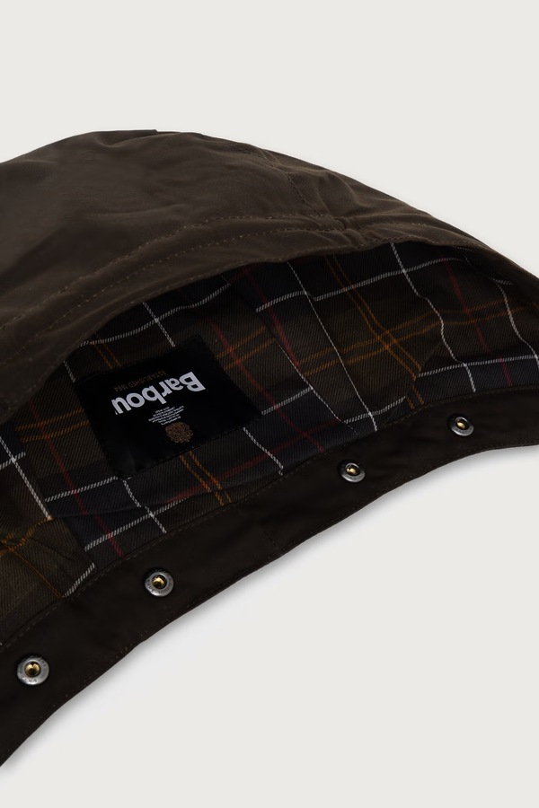 Капор чоловічий бавовняний Barbour колір коричневий фото 2