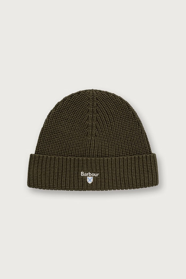 Шапка beanie чоловіча Barbour колір зелений