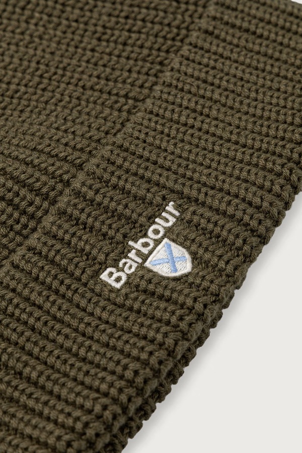 Шапка beanie чоловіча Barbour колір зелений фото 3