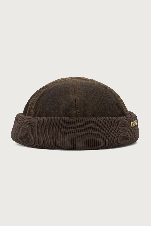 Шапка чоловіча бавовняна Barbour колір зелений