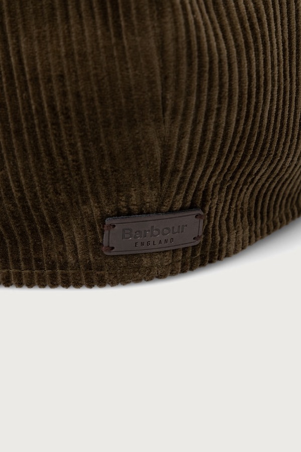 Кашкет чоловічий вельветовий Barbour колір зелений фото 3
