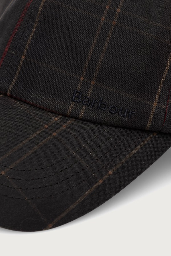 Кепка чоловіча бавовняна Barbour колір коричневий фото 2